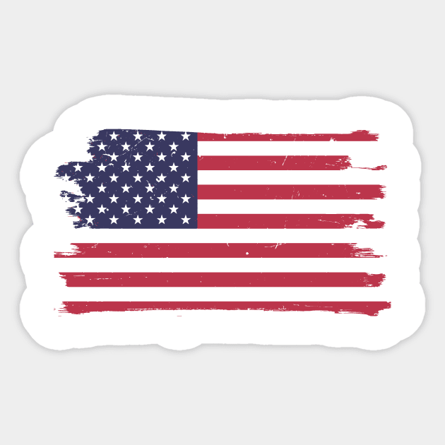 American Flag Sticker by epiclovedesigns